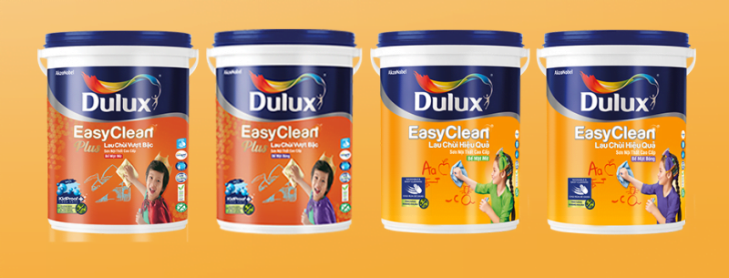 Dulux Easyclean lau chùi hiệu quả A991B, nội thất cao cấp, Bóng, 18lít