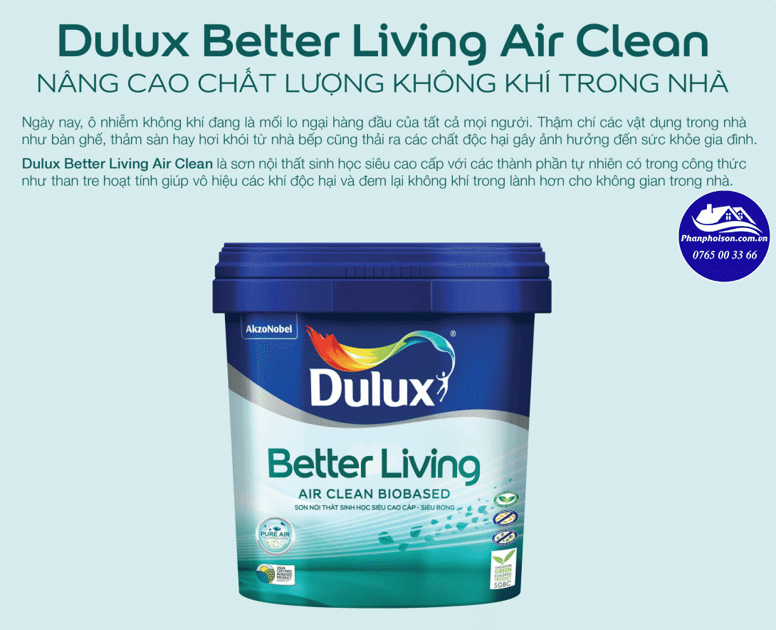 Sơn Dulux Better Living Air Clean C896B
