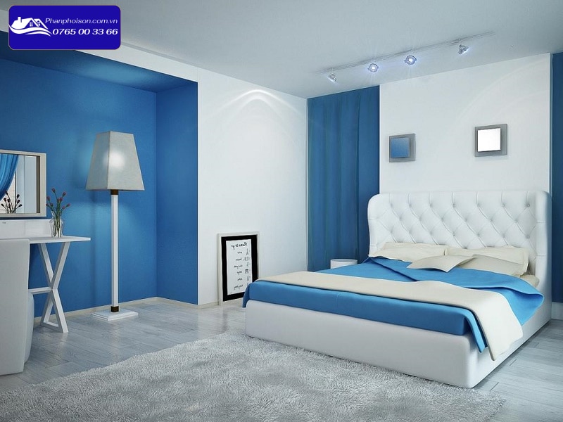 Màu xanh –  Màu sơn tươi mát cho phòng ngủ con gái