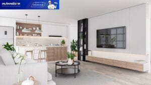 Nội thất bằng gỗ thì nên sơn nhà màu gì