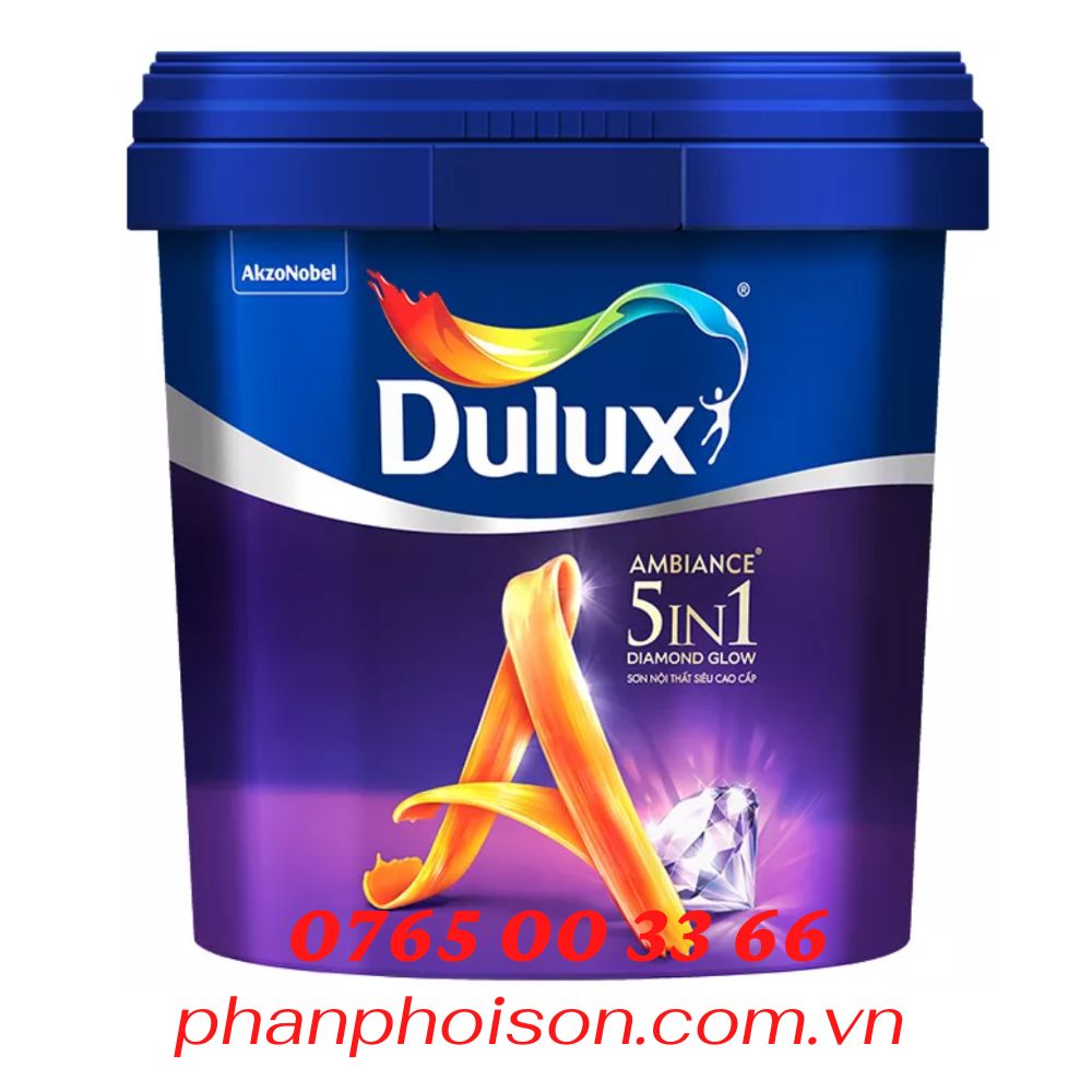 Sơn Dulux 5in1 Ambiance Diamon Glow nội thất siêu cao cấp Bóng