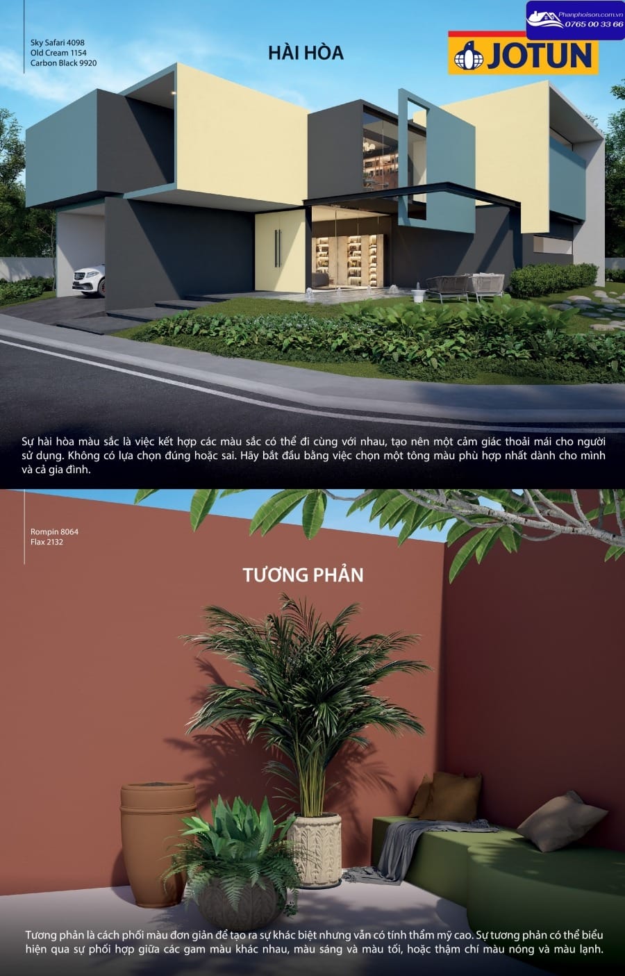 Bảng màu sơn jOTUN ngoại thất