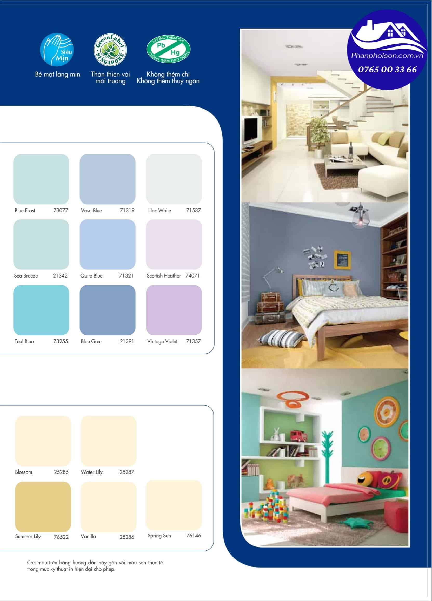 Bảng màu đa dạng với nhiều màu sắc tươi sáng