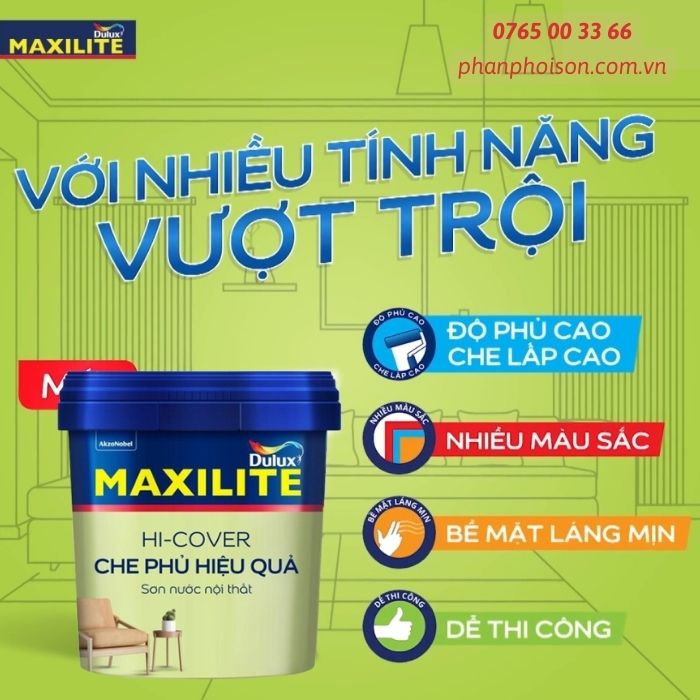Ưu điểm của sơn nước nội thất Maxilite che phủ hiệu quả MK14