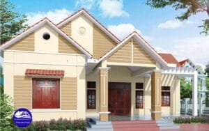 sơn nhà màu vàng nâu